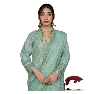 Nouvel arrivage Costumes d'été en coton/pelouse 3 pièces non cousus Vente d'été grande taille - Product Image 1