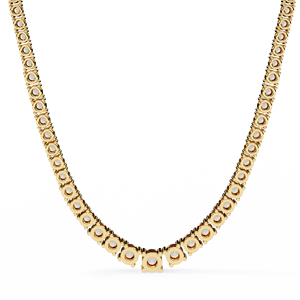 14K <b>Gold</b> Lab Grown Diamond <b>Tennis</b> Chain Round Brilliant <b>Necklace</b> Fine Jewelry Lab Grown Diamond <b>Tennis</b> Chain <b>Gold</b> <b>Necklace</b> Gift - Product Image 4