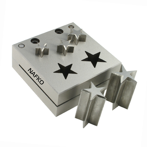 Cutter à étoile industriels robustes en acier inoxydable, disques de découpe métalliques, jeu de 5 poinçons à étoile de qualité supérieure pour usage professionnel - Product Image 1