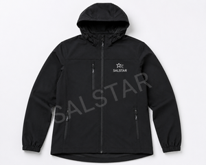 Veste Softshell noire imperméable pour homme avec capuche, logo personnalisé, coupe-vent, vêtements de travail d'extérieur, veste d'hiver - Product Image 4