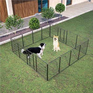 Recinto Portatile per Animali Domestici a 16 Pannelli, Altezza 100 cm, Box per Cani con Porta per Cani di Taglia Grande/Media/Piccola, Uso Esterno - Product Image 3