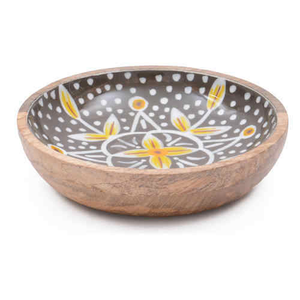 Bol de service en émail boisé imprimé, fait main, design moderne et luxueux, compatible four et lave-vaisselle, vaisselle de fête - Product Image 3