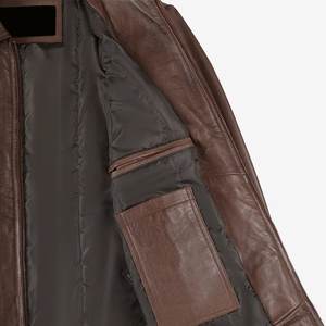 Nouvelle veste marron personnalisée avec logo pour hommes, vestes en cuir vintage pour hommes, vestes de haute qualité, veste d'hiver streetwear - Product Image 6