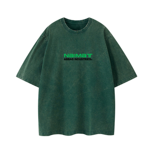 เสื้อยืดแขนสั้นโอเวอร์ไซส์ผู้ชาย พิมพ์ลายตัวอักษรด้านหน้า เสื้อผ้าฝ้ายเจอร์ซีย์ลำลอง Naimat Abbas Industries - Product Image 6
