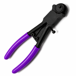 Alicates de acero con mango morado para joyería, herramienta para doblar anillos, equipo para engastar joyas - Product Image 1