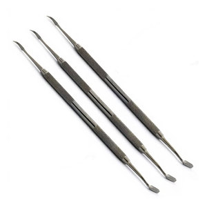 Lot de 3 instruments dentaires manuels en acier inoxydable allemand pour la pose de ligatures, incluant un repose-bandes et un poussoir de bandes orthodontiques mince - Product Image 2
