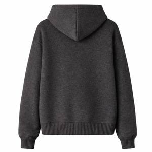 Conjunto de Sudadera con Capucha y Pantalones Deportivos de Punto para Hombre, Corte Holgado, Color Carbón, Ropa Deportiva Informal de Algodón, Pantalones Deportivos con Bolsillo Canguro, Ropa Deportiva de Moda - Product Image 2