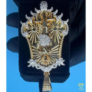 จี้พระสงฆ์ประดับมอสซาไนต์และเงินแท้ 925 สไตล์ฮิปฮอป พร้อมใบรับรอง GIA สร้อยคอของขวัญ - Product Image 6
