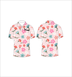 เสื้อโปโลพิมพ์ลายดอกไม้สำหรับผู้ชาย แขนสั้น สวมใส่สบาย เหมาะสำหรับฤดูร้อน เล่นกอล์ฟ น้ำหนักเบา มีปก แฟชั่น - Product Image 3