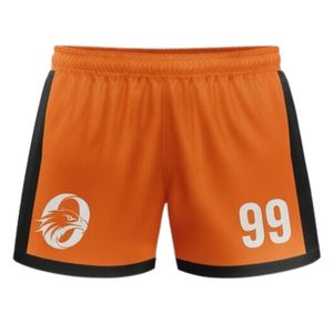 Men Orange Black Sublimated Handball Uniform <b>Set</b> Polyester Jersey Shorts Team Wear Training Match Sports Apparel - Product Image 4