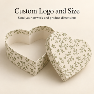 Caja de Papel con Diseño de Corazón de Enredadera Color Marfil Personalizada para Regalo de Fragancias, Empaque con Logotipo OEM - Product Image 4
