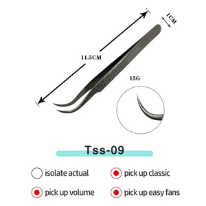 Meilleures pinces à épiler professionnelles pour extensions de cils, pointes en fibre pour une adhérence parfaite aux cils, ne glissent jamais même sur les cils de 0,03 mm - Product Image 2