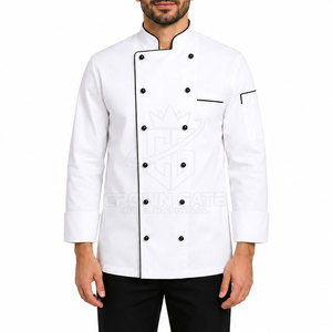 Veste de chef pour homme fabriquée au Pakistan, tissu léger et respirant, haute qualité, sur mesure. - Product Image 6