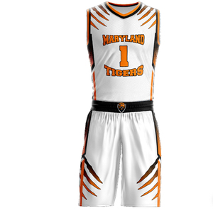 Ensembles d'uniformes de basketball en tissu respirant et confortable avec taille personnalisée, uniformes de basketball imprimés par un fabricant professionnel - Product Image 1