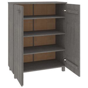 Scarpiera grigio chiaro HAMAR in legno massello pino 33.5 scarpiera "x 15.7" x 42.5 "eleganti scarpiere - Product Image 5