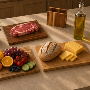 Tabla de Cortar de Madera de Acacia de Primera Calidad, Fabricada en Vietnam, en Forma de Libro, para Cocina, Regalo de Inauguración de Casa - Product Image 3