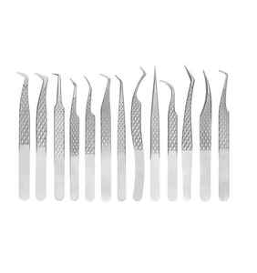 Pinces à cils sur mesure en acier inoxydable pour extensions de cils, pinces volume 90 degrés, 45 degrés, pointues, droites, avec logo - Product Image 5