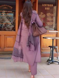 OFFRE SPÉCIALE ÉTÉ NOUVELLE COLLECTION SALWAR KAMEEZ TROIS PIÈCES avec DUPATTA IMPRIMÉE EN CHANDERI TISSU RAYON SLUB FORMEL - Product Image 5