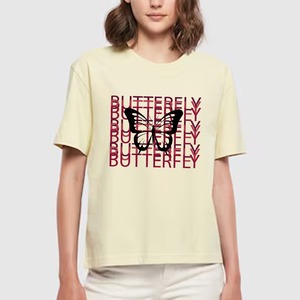 Camiseta amarilla clara suave sólida de calidad superior de algodón orgánico, camisetas redondas de manga corta con estampado personalizado, camisetas holgadas informales para mujer - Product Image 6