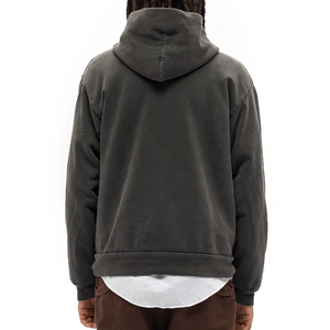 Sudadera con Capucha Oversize para Hombre, Estilo Casual, Lavado Ácido, Color Sólido, con Bolsillo Canguro, para Otoño - Product Image 4