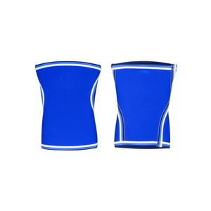 Genouillère de protection sportive élastique pour homme, bicolore rouge et noir - Product Image 4
