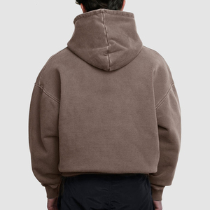 Sudadera con Capucha Oversize de Lavado Ácido para Hombre, Alta Calidad, Talla 6XL, Estilo Urbano de Invierno, Diseño Liso Teñido - Product Image 3