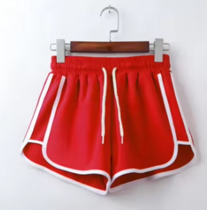 <b>Men</b> <b>Red</b> Solid Color Drawstring Waist <b>Shorts</b> With Side Stripe Casual Gym Fitness Running <b>Short</b> Pants - Product Image 1