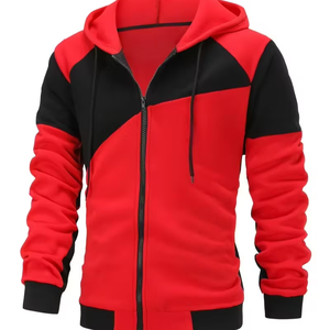 Pulls à capuche surdimensionnés pour hommes en gros, tricotés, écologiques, respirants, en polyester/coton, avec motif 3D en lettres en relief - Product Image 1