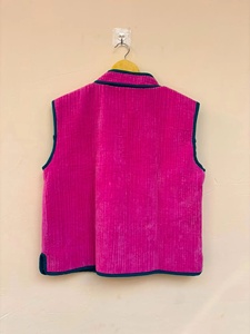 Suzani <b>Velvet</b> Cotton Vest Turkish Embroidered Floral Beaded V-Neck Winter Boho Vintage Unisex Sleeveless Short <b>Jacket</b> Single - Product Image 3