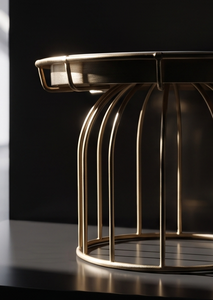 Wholesale Elegant Gold Finish Round Serving Tray <b>Birdcage</b> Design Cake Stand Dessert Fruit Display Stand Event <b>Decor</b> - Product Image 4