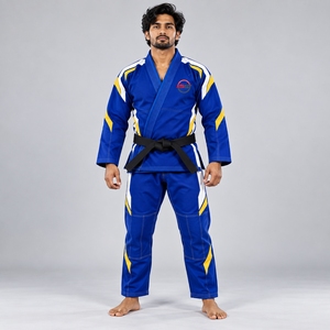 Kimono Azul de BJJ para Hombre, Corte Regular, Poliéster con Estampado por Sublimación, Uniforme Deportivo Resistente, Ropa de Artes Marciales para Adultos, Conjunto de Uniforme de BJJ - Product Image 1