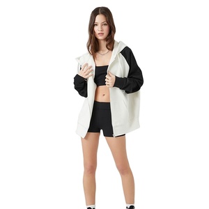 Custom OEM Winter Front 100% Cotton Streetwear Fashion Wear Wholesale Hot Selling Plain Casual Design Women <b>Longline</b> Pullover - Product Image 2