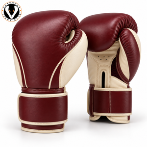 Gants de boxe athlétiques avec poignées, mousse absorbant les chocs, respirants en PU/cuir, sangle de poignet réglable pour les entraînements - Product Image 1