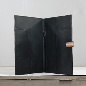 New Custom Top Quality Genuine Leather Business Planner <b>Portfolio</b> Cowhide File <b>Folder</b> Document <b>Folder</b> Binder With Card Holder - Product Image 4