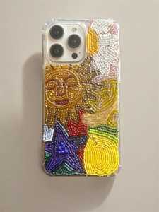 งานฝีมือ NOUSHAD เคสโทรศัพท์ปักครอสติชประดับลูกปัดลายดอกไม้ งานปักผ้าฝ้าย ดีไซน์สิ่งทอ รูปทรงอื่นๆ ของขวัญ - Product Image 3