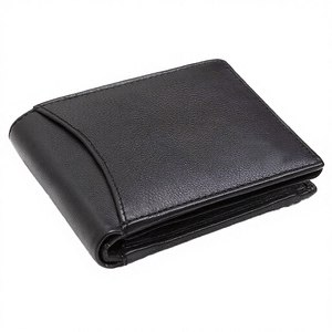 Portefeuille fin en cuir véritable pour homme, design court, style minimaliste, usage quotidien - Product Image 2