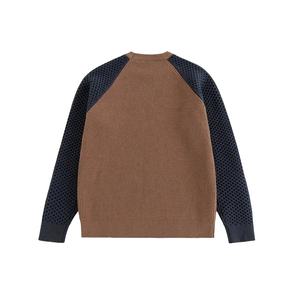 Sweat-shirt à col rond pour homme, en laine jacquard surdimensionnée, en polaire, écologique, coupe-vent, respirant, motif uni, pour l'hiver - Product Image 2