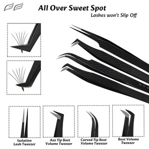 Best Lashing Tweezers Lash Extensions,Set Stainless Steel Isolation Volume Lash Tweezers OEM ODM Manufacturer by Bahasa Pro - Product Image 3