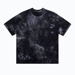 Camiseta de Manga Corta para Hombre, Azul con Estampado Tie Dye, Cuello Redondo, Corte Regular, Informal - Product Image 2