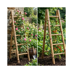 บันไดไม้ไผ่แบบหนาพิเศษ เป็นมิตรกับสิ่งแวดล้อม สำหรับกรงมะเขือเทศ แตงกวา และโครงสำหรับพืชเลื้อย - Product Image 1
