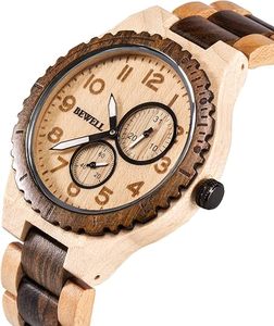 Reloj de Bambú Hecho a Mano con Logotipo Personalizado, Diseño Digital, Movimiento de Cuarzo, Correa de Madera Estilo Art Deco, Reloj Antiguo - Product Image 3