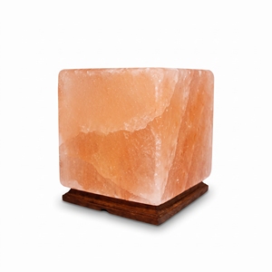 Lámpara de Sal del Himalaya Cuadrada Premium, Tallada a Mano, Luz de Cristal de Sal Natural para Decoración de Interiores del Hogar - Product Image 1