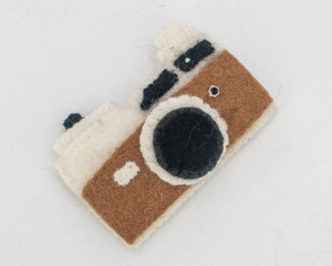 Llavero de fieltro de lana cosido con forma de cámara vintage, juguete de simulación para niños, accesorio para fotos de recién nacidos - Product Image 5