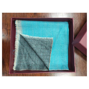 Premium Fine <b>Wool</b> Plain Reversible Stoles Women and Men 70x200 cms Luxurious Soft Warm Lightweight 80% Fine <b>Wool</b> and 20% Silk - Product Image 4