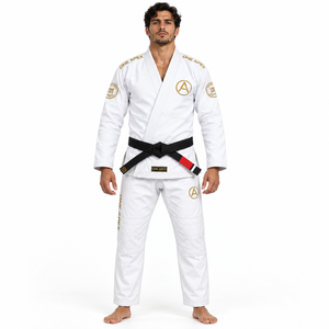 Uniforme de Jiu Jitsu Blanco para Hombre, Gi de BJJ para Entrenamiento de Artes Marciales, Bordado Personalizado, Gi de Competición - Product Image 1