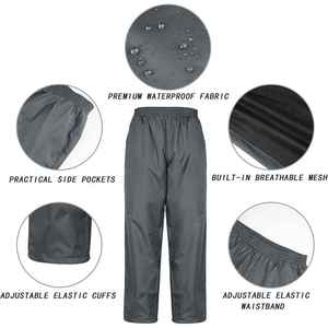 Traje Impermeable Universal para Adultos, Chaqueta Gris con Capucha y Pantalones a Juego para Senderismo y Camping al Aire Libre - Product Image 5