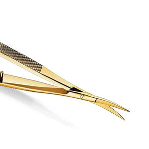 Ciseaux à ressort incurvés de 4,7 pouces en acier inoxydable tranchant pour la coupe des sourcils et des cils, logo personnalisé - Product Image 5