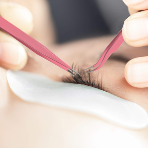Pince à cils professionnelle en acier inoxydable, haute précision, pointe lisse, logo personnalisé, outil d'extension de cils pour salon de beauté - Product Image 3
