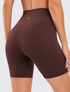 Shorts Deportivos de Cintura Alta para Mujer, Color Sólido, Transpirables, Tejidos en Spandex y Poliéster, Cintura Elástica, para Fitness, Ejercicio y Ciclismo - Product Image 2
