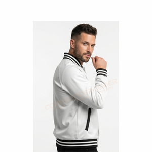 Veste universitaire en satin avec logo personnalisé, coupe ajustée, veste bomber, veste pour garçons, sublimation, polyester, broderie personnalisée, vestes pour hommes - Product Image 3